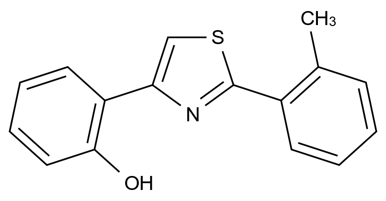  2-(2-Tolyl)-4-(2-hydroxyphenyl)thiazole CAS 1965305-06-9 结构式 Chemical Structure