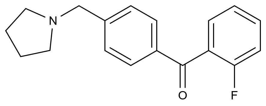  (2-Fluorophenyl)(4-(pyrrolidin-1-ylmethyl)phenyl)methanone CAS 898776-63-1 结构式 Chemical Structure