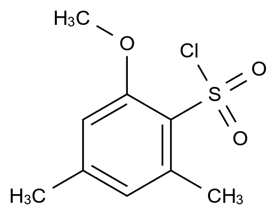  2-Methoxy-4,6-dimethylbenzene-1-sulfonyl chloride CAS 1021373-11-4 结构式 Chemical Structure