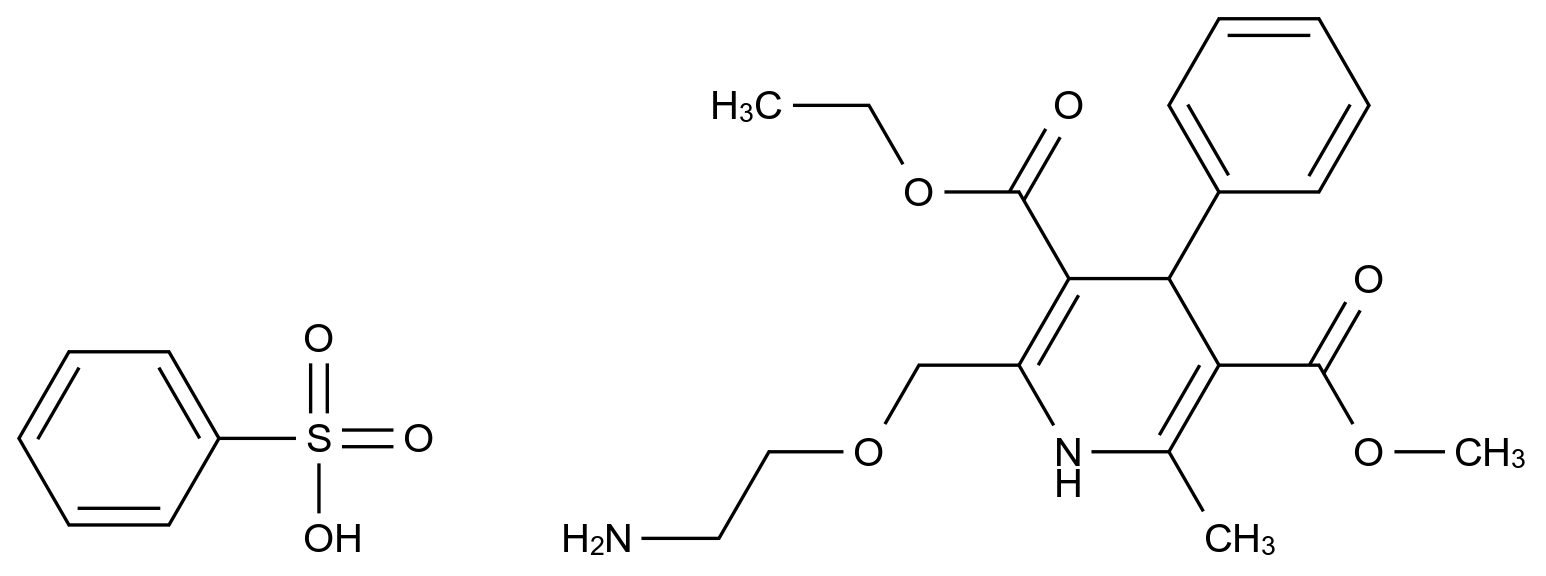 脱氯苯磺酸氨氯地平 Deschloro Amlodipine Besylate CAS 1078163-17-3 结构式 Chemical Structure