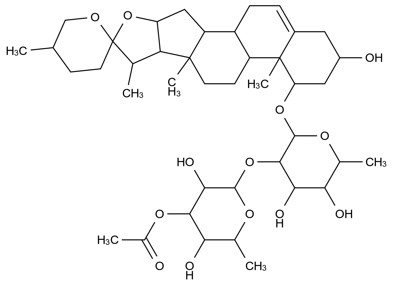  Ophiopogonin A CAS 11054-24-3 结构式 Chemical Structure
