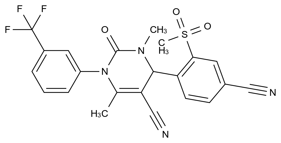 BAY-85-8501|1161921-82-9_(4S)-4-[4-Cyano-2-(methylsulfonyl)phenyl]-3,6-dimethyl-2-oxo-1-[3-(trifluor