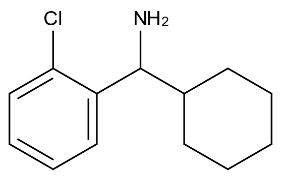  (2-Chlorophenyl)(cyclohexyl)methanamine CAS 1184050-81-4 结构式 Chemical Structure