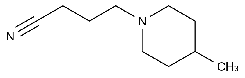  4-Methyl-1-piperidinebutanenitrile CAS 119396-86-0 结构式 Chemical Structure