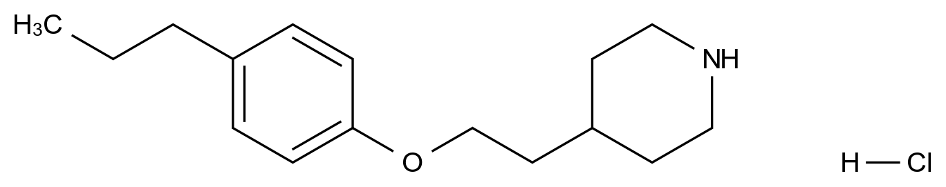  4-[2-(4-Propylphenoxy)ethyl]piperidinehydrochloride CAS 1219982-29-2 结构式 Chemical Structure