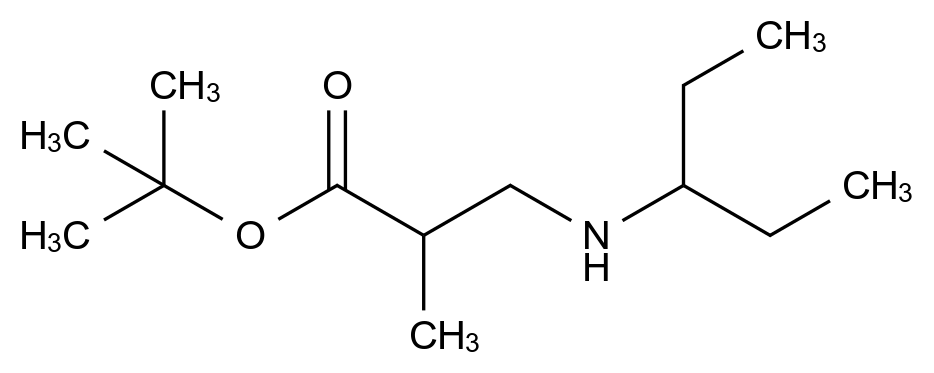  tert-Butyl 2-methyl-3-[(pentan-3-yl)amino]propanoate CAS 1221342-45-5 结构式 Chemical Structure