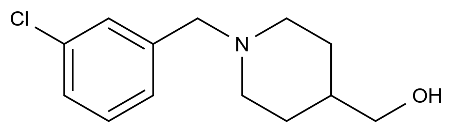 (1-(3-氯苄基)哌啶-4-基)甲醇 (1-(3-Chlorobenzyl)piperidin-4-yl)methanol, 95% CAS 1241009-48-2 结构式 Chemical Structure
