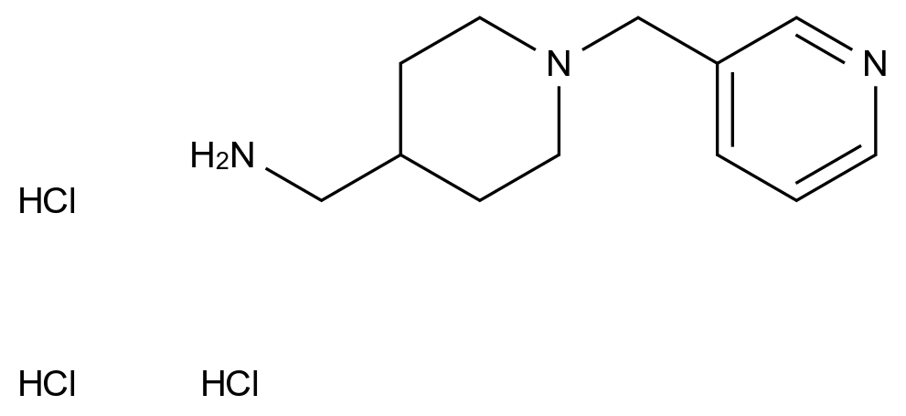 [1-(Pyridin-3-ylmethyl)piperidin-4-yl]methanamine trihydrochloride [1-(Pyridin-3-ylmethyl)piperidin-4-yl]methanamine trihydrochloride CAS 1286264-46-7 结构式 Chemical Structure