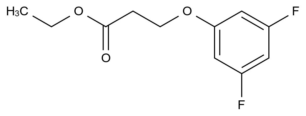  Ethyl 3-(3,5-difluorophenoxy)propanoate CAS 1344331-21-0 结构式 Chemical Structure