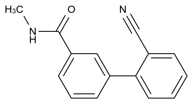  3-(2-Cyanophenyl)-N-methylbenzamide CAS 1365272-05-4 结构式 Chemical Structure