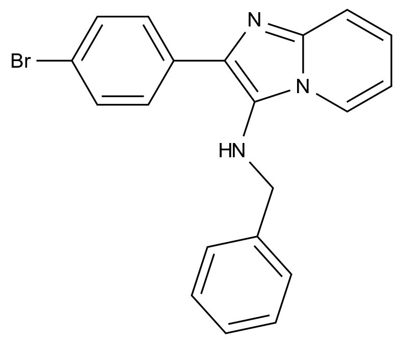  N-Benzyl-2-(4-bromophenyl)imidazo[1,2-a]pyridin-3-amine CAS 1369958-70-2 结构式 Chemical Structure