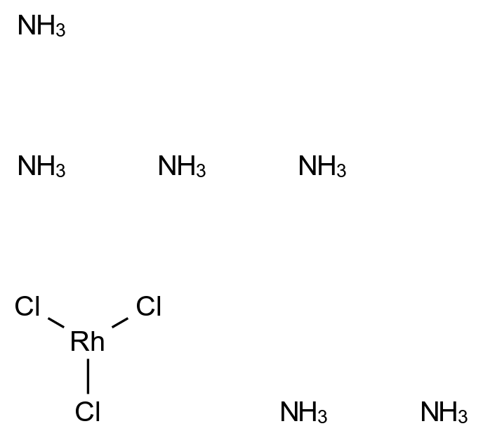 三氯六氨铑 Hexaamminerhodium(III) chloride CAS 13820-96-7 结构式 Chemical Structure