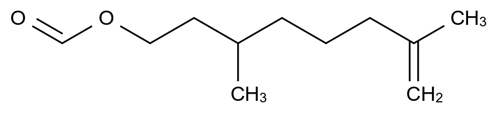  7-Octen-1-ol, 3,7-dimethyl-, 1-formate CAS 141-09-3 结构式 Chemical Structure