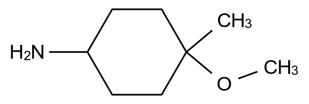  4-Methoxy-4-methylcyclohexan-1-amine, mixture of diastereomers CAS 1429902-65-7 结构式 Chemical Structure