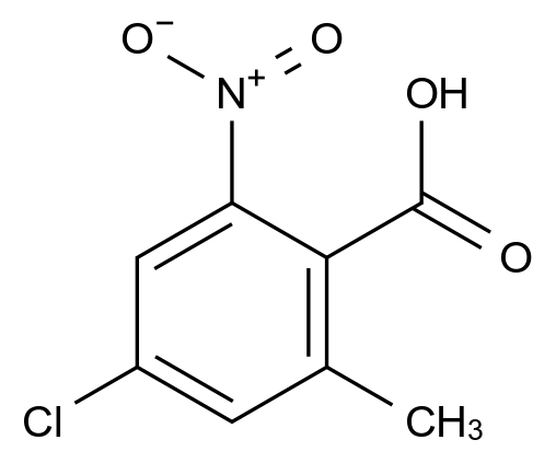 4-chloro-2-methyl-6-nitrobenzoic acid 4-chloro-2-methyl-6-nitrobenzoic acid CAS 1461705-14-5 结构式 Chemical Structure