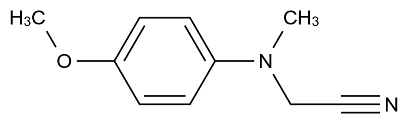  2-((4-Methoxyphenyl)(methyl)amino)acetonitrile CAS 149399-58-6 结构式 Chemical Structure