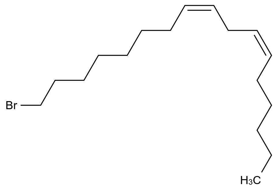  (6Z,9Z)-17-Bromo-6,9-heptadecadiene CAS 155614-06-5 结构式 Chemical Structure