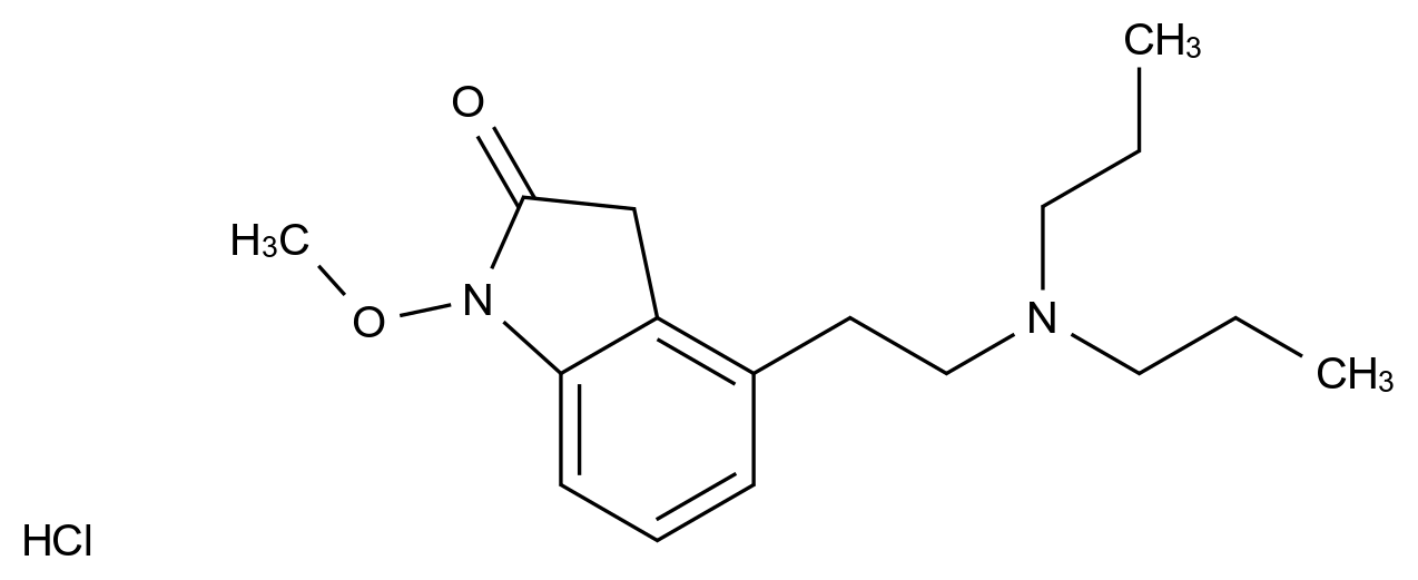 CAS No.:1796934-24-1,2H-Indol-2-one, 4-[2-(dipropylamino)ethyl]-1,3-dihydro-1-methoxy-, hydrochloride