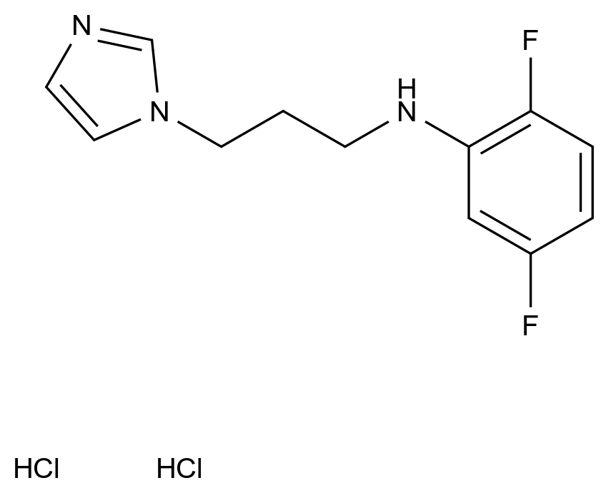 2,5-difluoro-N-[3-(1H-imidazol-1-yl)propyl]aniline dihydrochloride 2,5-difluoro-N-[3-(1H-imidazol-1-yl)propyl]aniline dihydrochloride CAS 1803610-18-5 结构式 Chemical Structure