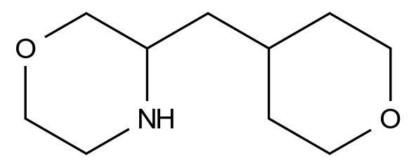  3-[(Oxan-4-yl)methyl]morpholine CAS 1889614-34-9 结构式 Chemical Structure