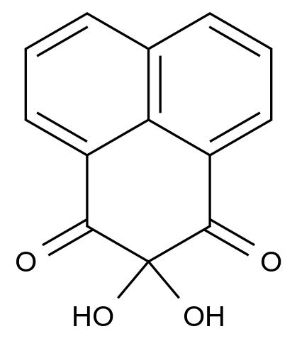 2,2-Dihydroxy-1H-phenalene-1,3(2H)-dione CAS 18931-20-9 chemical structure