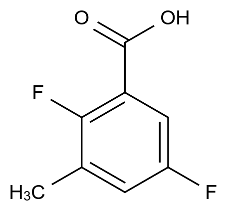 2,5-Difluoro-3-methylbenzoic acid 结构式