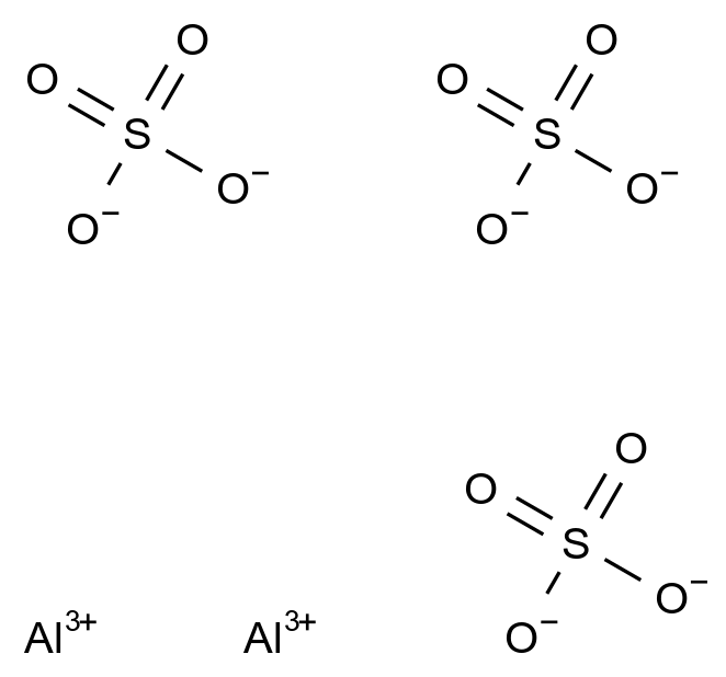 硫酸铝 结构式