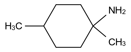  1,4-Dimethylcyclohexan-1-amine CAS 102438-67-5 结构式 Chemical Structure