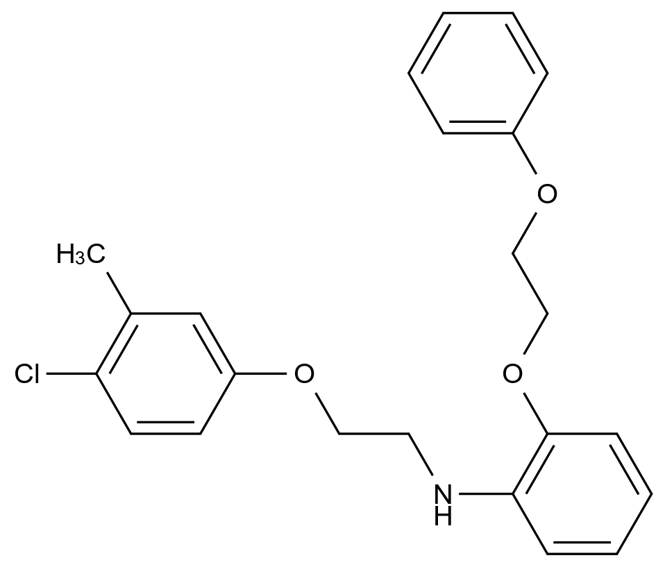  N-[2-(4-Chloro-3-methylphenoxy)ethyl]-2-(2-phenoxyethoxy)aniline CAS 1040687-15-7 结构式 Chemical Structure
