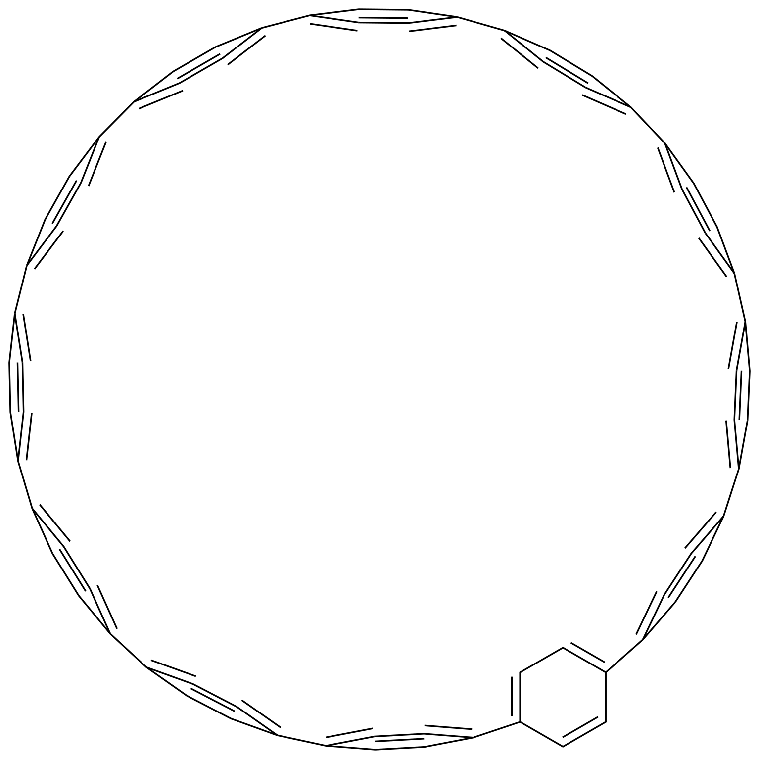  [12]Cycloparaphenylene CAS 1092522-75-2 结构式 Chemical Structure