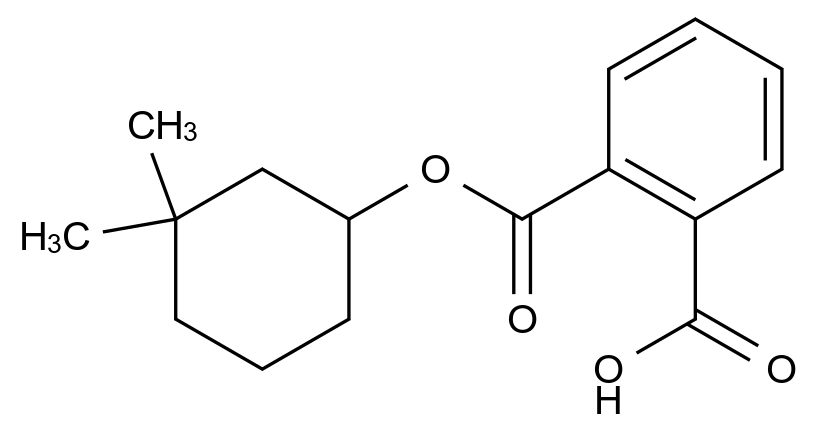 phthalic acid mono-(3,3-dimethyl-cyclohexyl) ester标准品结构式