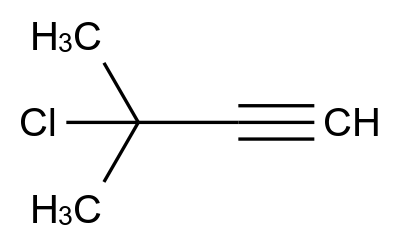 3-氯-3-甲基-1-丁炔 3-Chloro-3-methyl-1-butyne CAS 1111-97-3 结构式 Chemical Structure