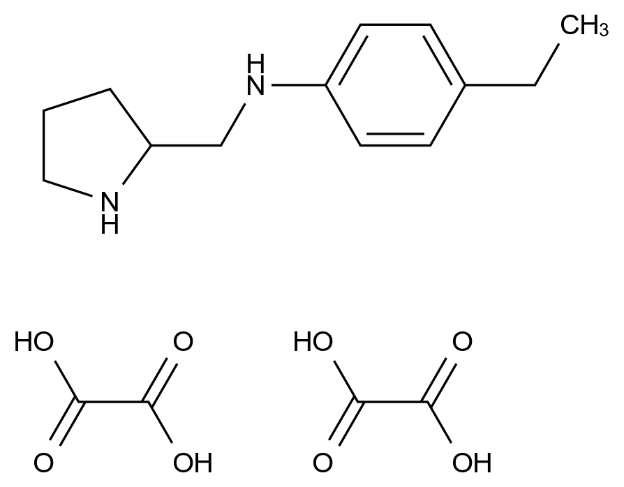  4-Ethyl-N-(pyrrolidin-2-ylmethyl)aniline dioxalate CAS 1177301-93-7 结构式 Chemical Structure