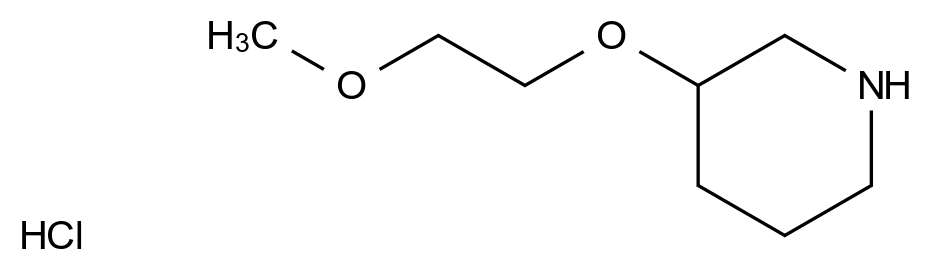  3-(2-Methoxyethoxy)piperidine hydrochloride CAS 1185054-32-3 结构式 Chemical Structure