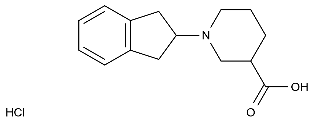 0272AD
1-(2,3-Dihydro-1H-inden-2-yl)piperidine-3-carboxylic acid hydrochloride
1185296-65-4
C15H20ClNO2 CAS 1185296-65-4 chemical structure