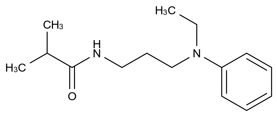  n-(3-(Ethyl(phenyl)amino)propyl)isobutyramide CAS 1197641-94-3 结构式 Chemical Structure