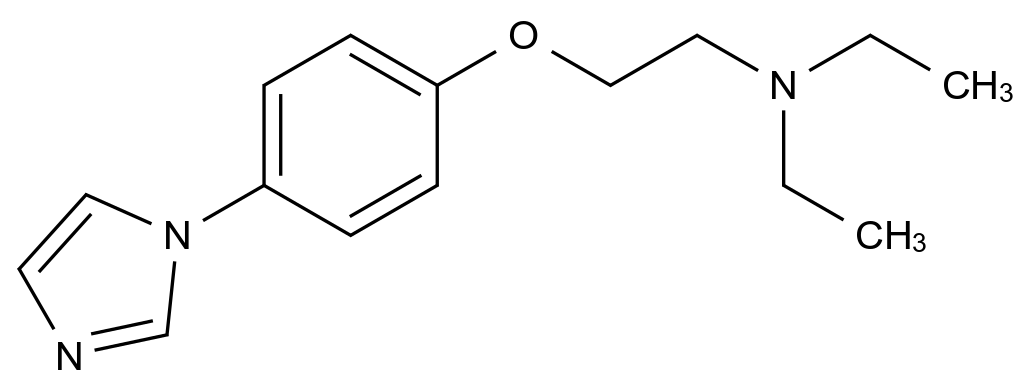  2-(4-(1H-Imidazol-1-yl)phenoxy)-N,N-diethylethanamine CAS 122958-17-2 结构式 Chemical Structure
