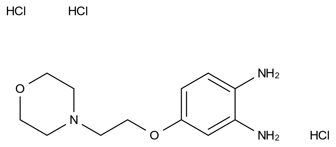  4-(2-Morpholinoethoxy)benzene-1,2-diamine trihydrochloride CAS 1241725-83-6 结构式 Chemical Structure