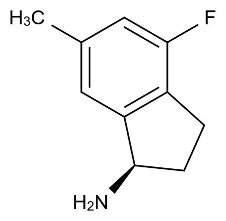  (R)-4-fluoro-6-methyl-2,3-dihydro-1H-inden-1-amine CAS 1259859-29-4 结构式 Chemical Structure