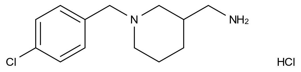 (1-(4-Chlorobenzyl)piperidin-3-yl)methanamine hydrochloride CAS 1261235-00-0 结构式 Chemical Structure