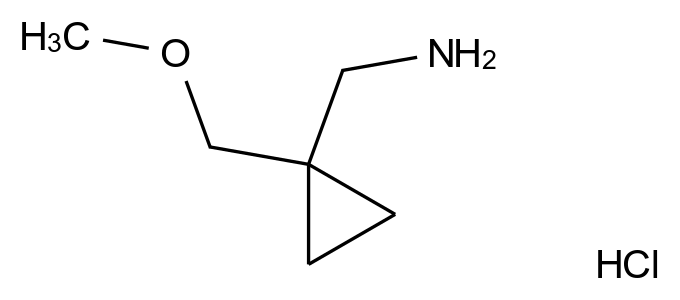 1-[1-(methoxymethyl)cyclopropyl]methanamine hydrochloride CAS 1262774-16-2 chemical structure