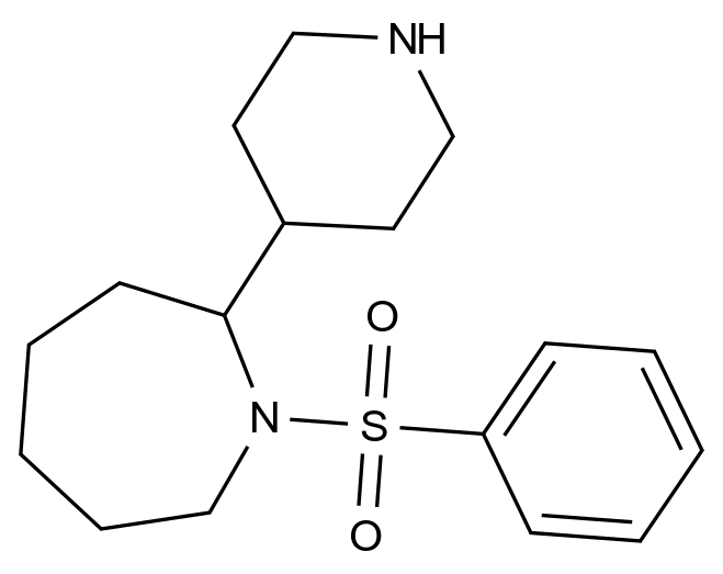 1-(Phenylsulfonyl)-2-(piperidin-4-yl)azepane CAS 1315366-23-4 chemical structure