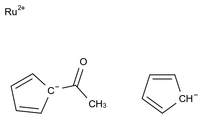  (Acetylcyclopentadienyl)cyclopentadienyl ruthenium CAS 1316-92-3 结构式 Chemical Structure