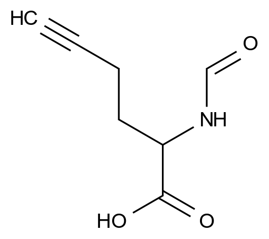 2-Formamidohex-5-ynoic acid CAS 1339367-83-7 chemical structure