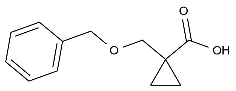  1-((Benzyloxy)methyl)cyclopropane-1-carboxylic acid CAS 1346641-23-3 结构式 Chemical Structure