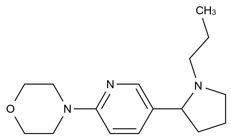  4-(5-(1-Propylpyrrolidin-2-yl)pyridin-2-yl)morpholine CAS 1352518-78-5 结构式 Chemical Structure