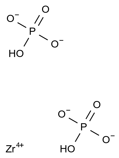 磷酸氢锆(IV) Zirconium(IV) phosphate CAS 13772-29-7 结构式 Chemical Structure