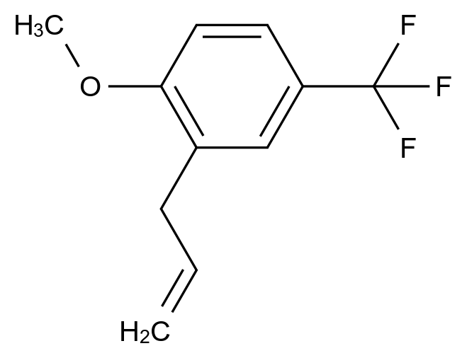  2-Allyl-1-methoxy-4-(trifluoromethyl)benzene CAS 1417461-67-6 结构式 Chemical Structure