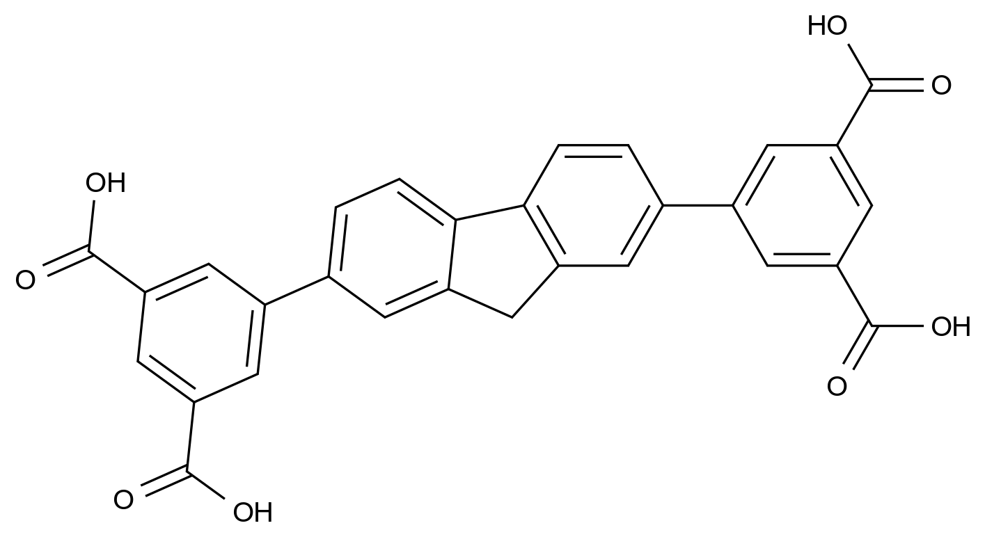  5,5'-(9H-Fluorene-2,7-diyl)diisophthalic acid CAS 1424351-59-6 结构式 Chemical Structure