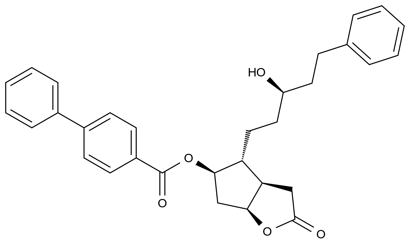 CAS No.:145667-74-9,(3aR,4R,5R,6aS)-4-((R)-3-Hydroxy-5-phenylpentyl)-2-oxohexahydro-2H-cyclopenta[b]furan-5-yl [1,1'-biphenyl]-4-carboxylate